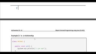 OOP WK 11 6  is a relationship in inheritance in java
