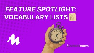 Mote Minutes: Vocabulary Lists screenshot 3