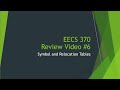EECS 370 Review #6 - Symbol and Relocation Tables