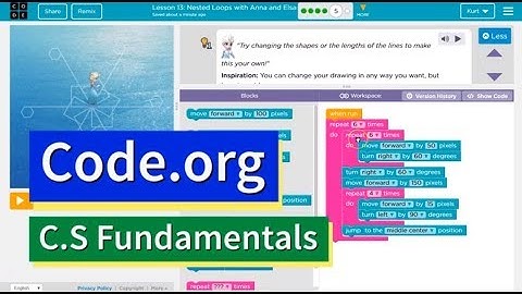 Code.org Express Course Lesson 13.5 Snowflakes with Anna and Elsa | Tutorial with Answers