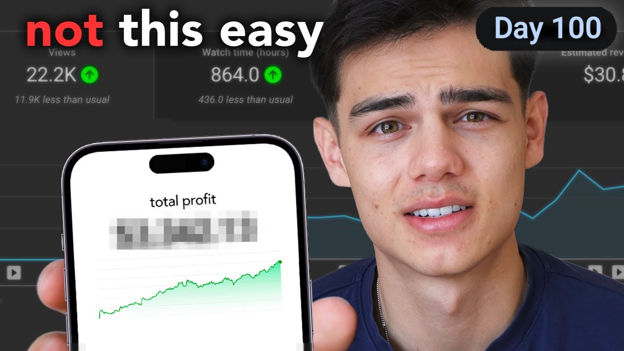 I tried faceless youtube automation for 100 Days (realistic results)