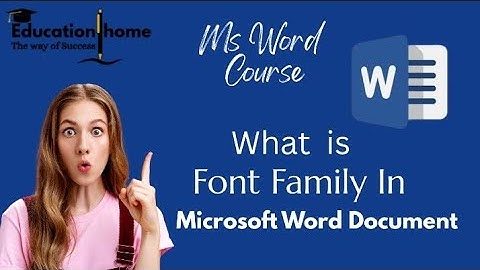 MS Word Font Family Complete Guide for Beginners.