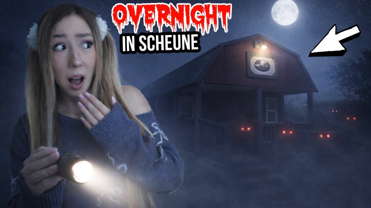 ÜBERLEBE eine Nacht GRUSEL SCHEUNE auf BAUERNHOF 😳 (Überraschung am Morgen OVERNIGHT Challenge)