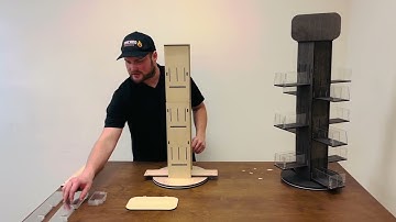 4-Sided Multi-Tiered Acrylic Rotating Display Stand - Setup Instructions