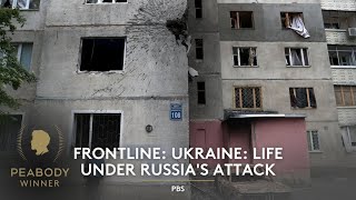 Mani Benchelah Accepts the Peabody for FRONTLINE: Ukraine: Life Under Russia's Attack