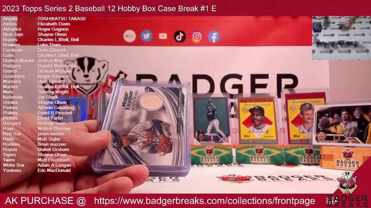 2023 Topps Series 2 Baseball 12 Hobby Box Case Break 1 E YouTube