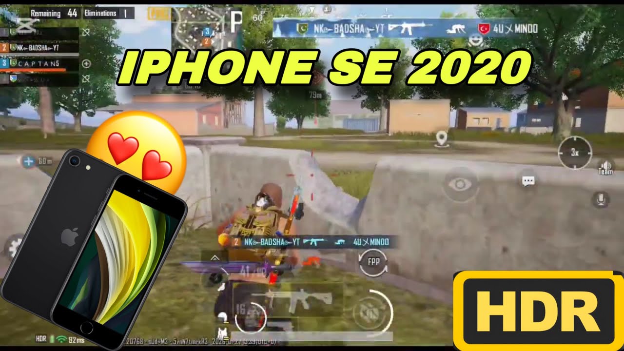 iPhone se 2 pubg test HDR+ 60.Fps power full device 😈👿