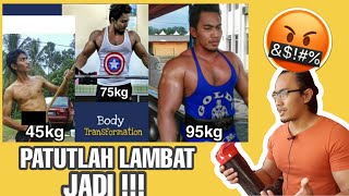 5 kesalahan terbesar aku semasa bina badan dulu | 45kg ke 95kg | Bina badan Malaysia