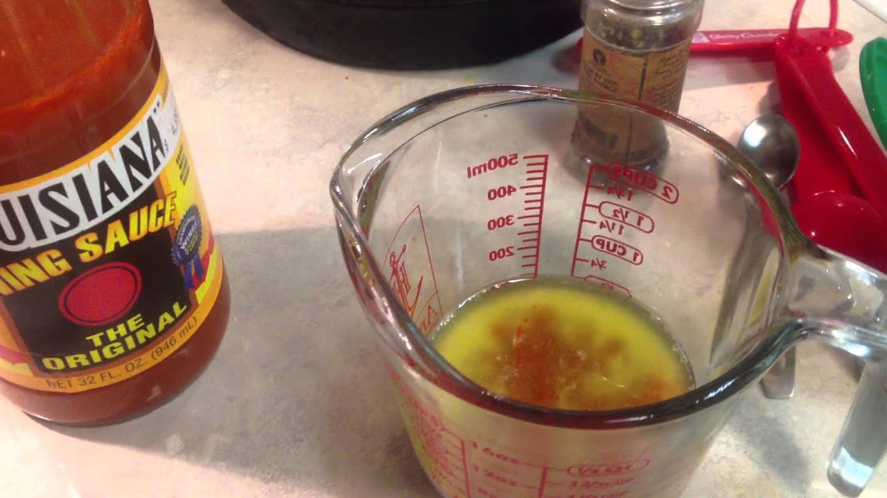 How to bake hot wings and make Louisiana wing sauce YouTube