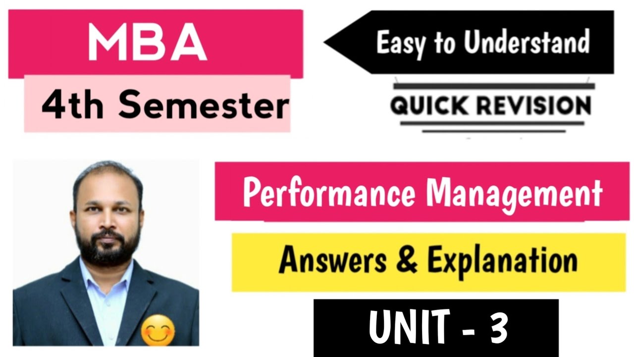 Performance Management Unit 3 Quick Revision MBA 4th Semester IV Sem HR ...