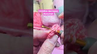 Learn to crochet . Invisible decrease #invisibledecrease #crochet #crochettutorial #crocheting