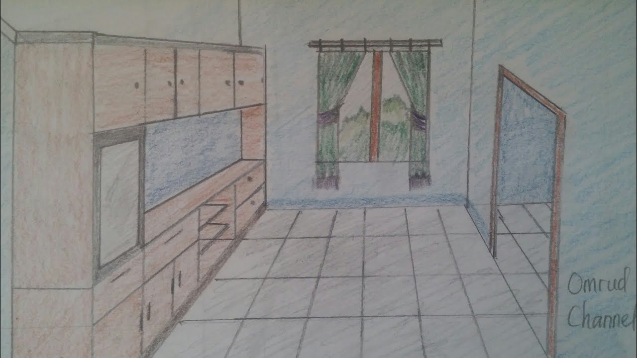 Cara Gambar  Desain  Interior  How to draw interior  design 