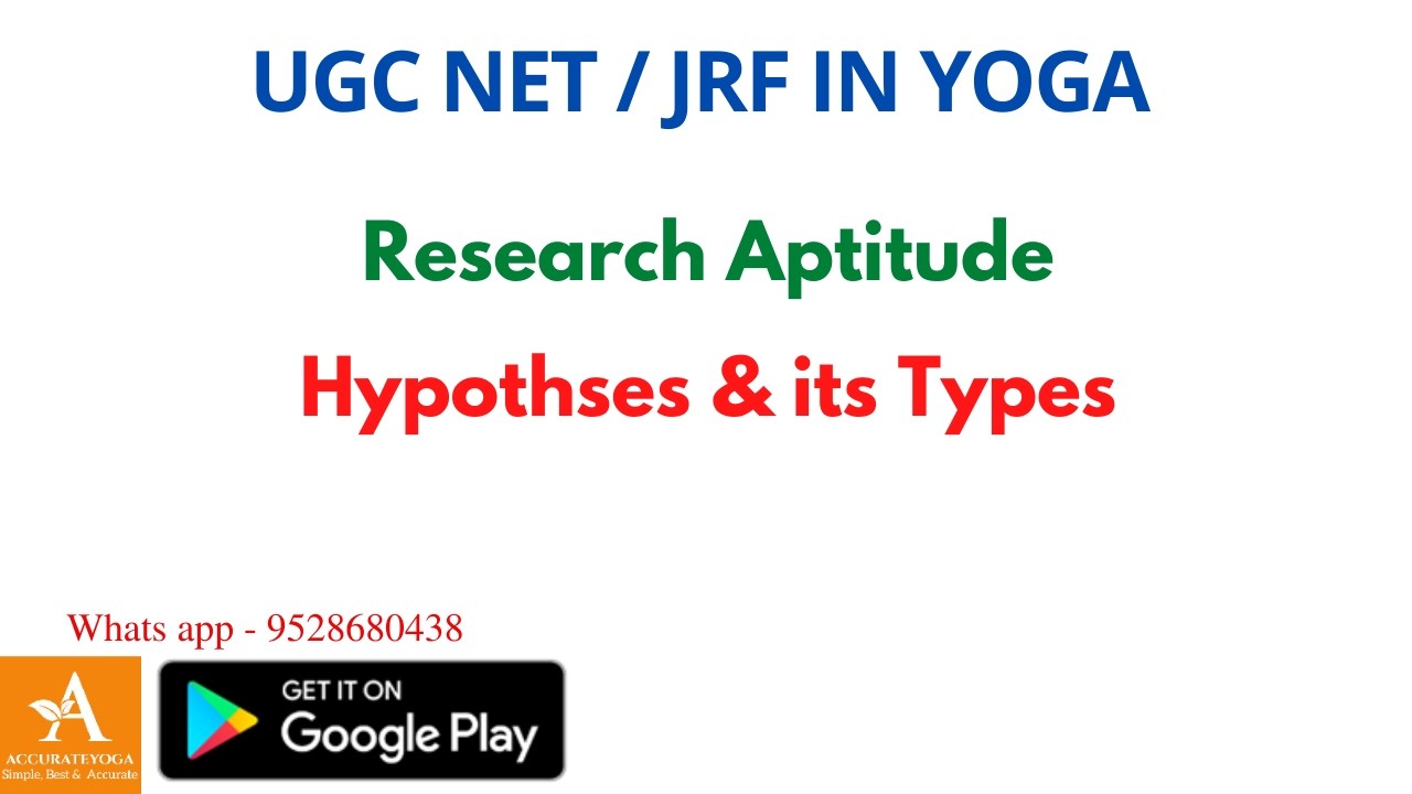 UGC NET Paper 1 Research Aptitude | Hypothesis Testing in Research | Accurate Yoga