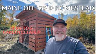 Started another lean-to | Worked on cleaning up the garden
