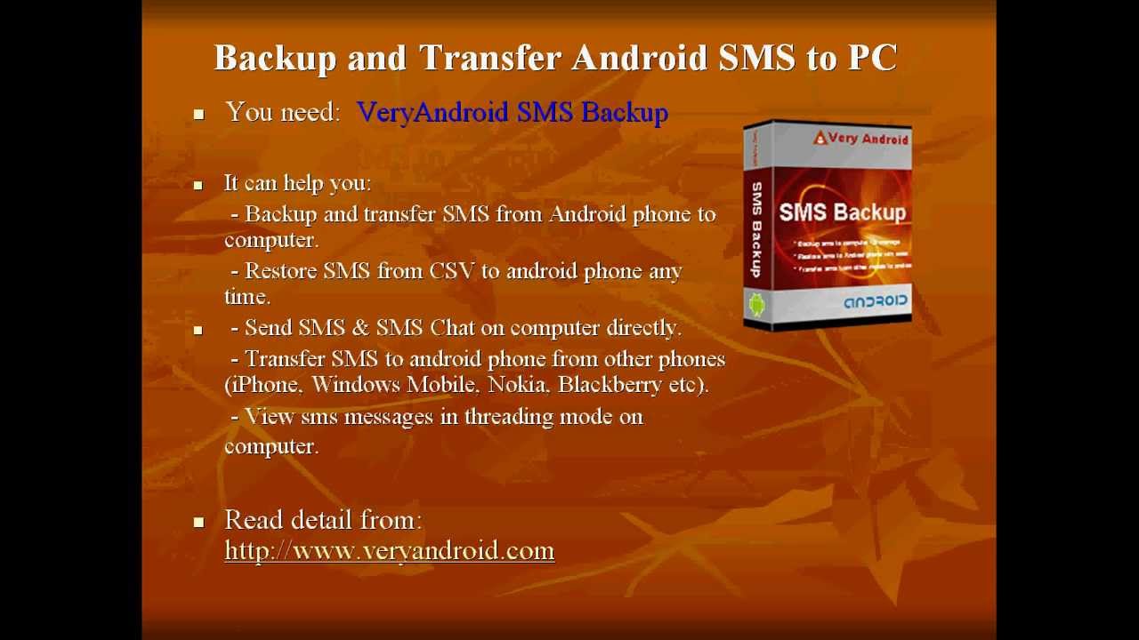 Transfer Android SMS Text Messages For Sony Android To PC YouTube