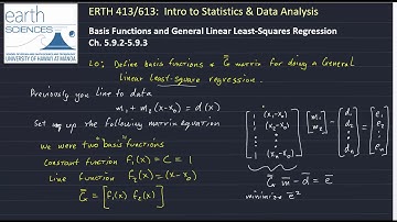 ERTH413/613:  Basis Functions for General Linear Regression