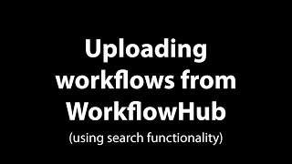 Importing workflows from WorkflowHub (via site search)