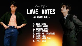 Download lagu BTS Jungkook & BTS Taehyung -  LOVE NOTES PLAYLIST | VERSION ONE | english song (fanmade music)