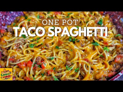 BEST One Pot Taco Spaghetti Recipe | Pasta Recipes