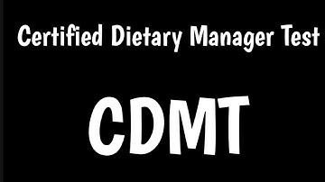 Certified Dietary Manager Test | CDM Test |