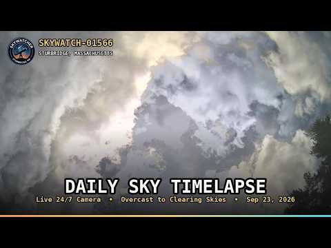 Thick Overcast Clouds Break Into Blue Sky by Afternoon – Sep 23, 2026