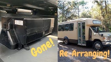 RV Renovations (Shuttle Edition) Rear Heater Removal!