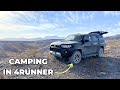 Relaxing camping in our 4runner  cooking and sleeping in car  turn our suv into a camper