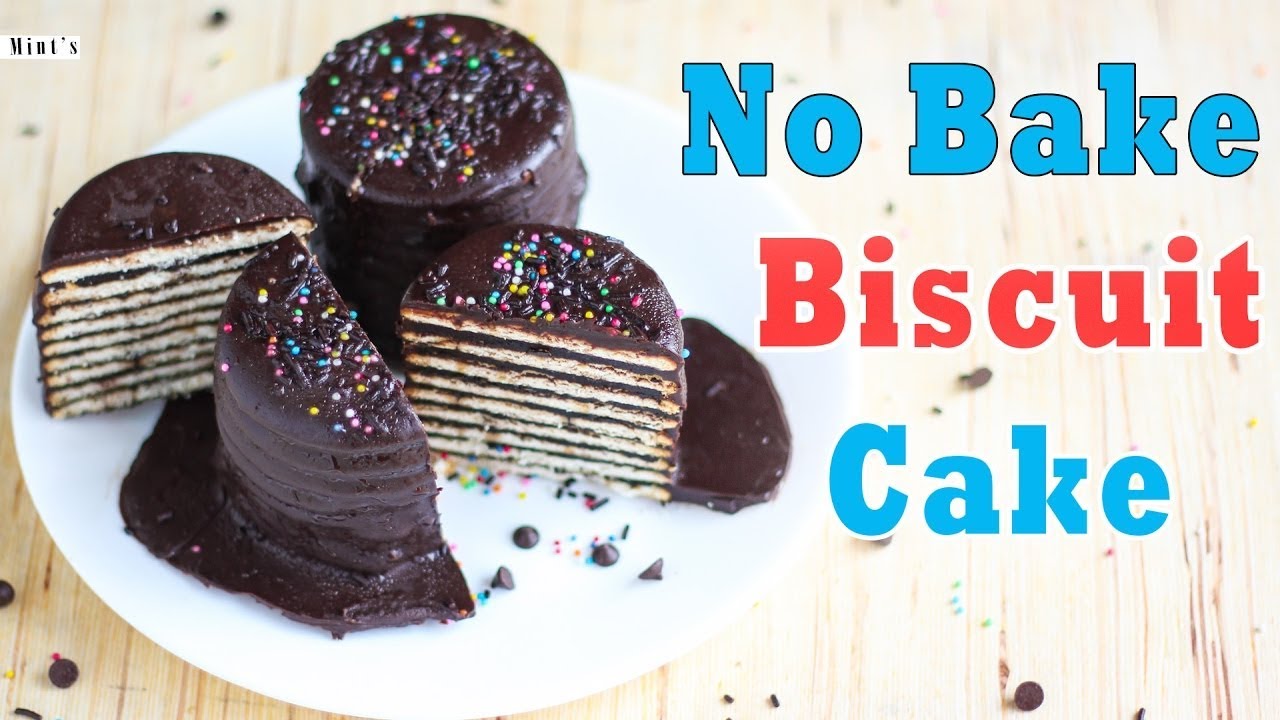 No Bake Biscuit Cake