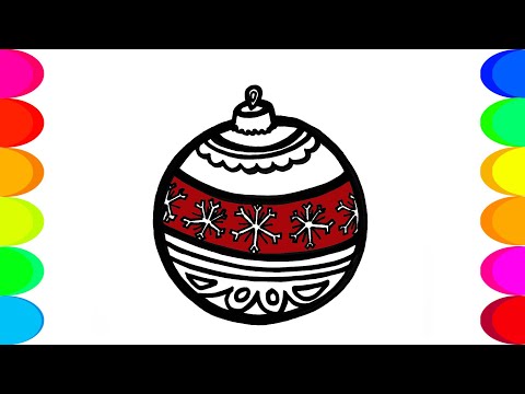 როგორ დავხატოთ ნაძვის ხის სათამაშო