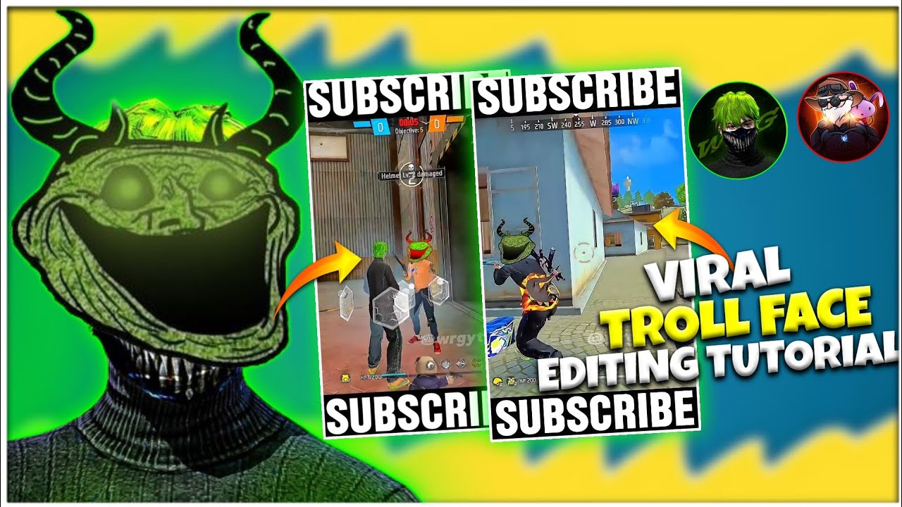 Viral Troll Face Edit like @wrgytand @Hakaitv333 tutorial [ Freefire ...