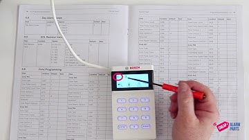 Setting up Stay Mode 1 on a Bosch icon keypad.