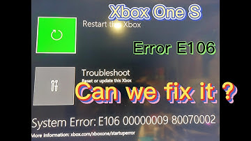 Xbox one S Error E106