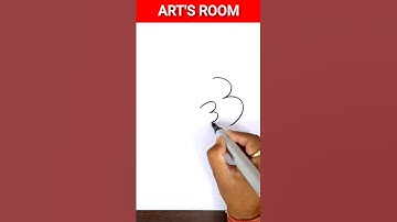 Easy Drawing with Numbers | Simple Drawing Ideas For Beginners #shorts #artsroom #easydrawing