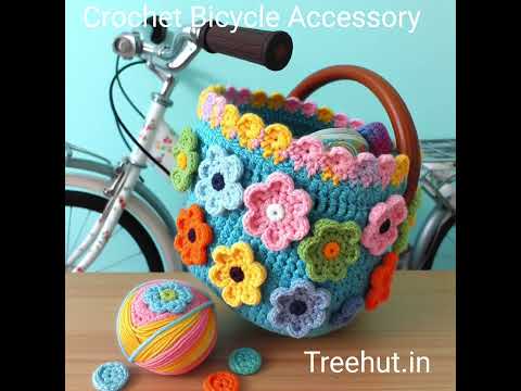 Cotton Crochet Bicycle Accessories #crochetideas #craft #cycle #design