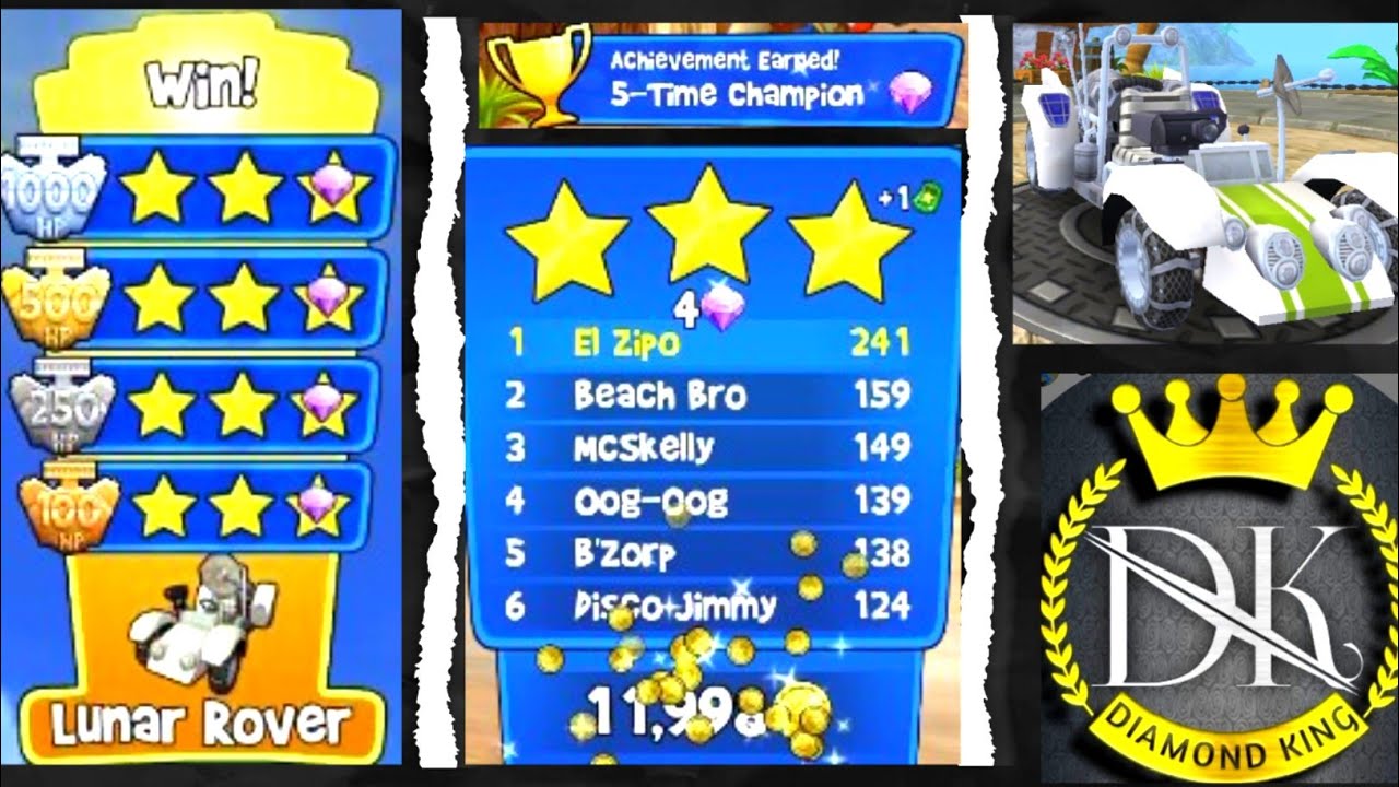 Beach Buggy Racing - Game - Championships of 1000 HP - Car - Lunar Rover - Full Gameplay 🏆