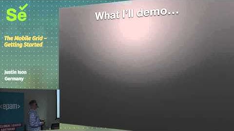 The Mobile Grid – Getting Started (Justin Ison, Germany)