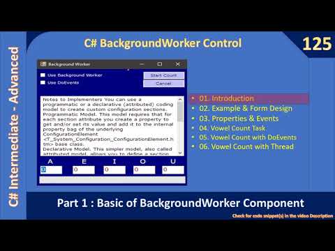 C# BackGroundWorker |