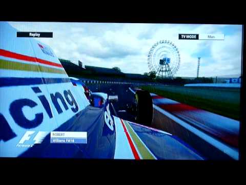 Using the Williams FW18 on the Suzuka Curcuit in the rain.