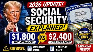 2026 Social Security UPDATE Explained! Who Gets $1,800 vs $2,400? New Rules & Payment Dates