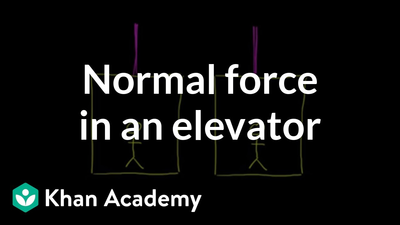 Normal Force In An Elevator Video Khan Academy