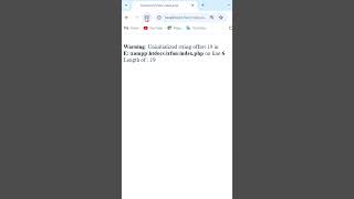 Remove warning⚠️ and error from your php script #shorts #youtubeshorts #shortvideo #coding