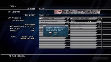 Final Fantasy XIII | Edged Carbine Weapon Full Level Improved