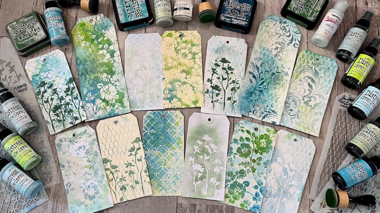 Playing with stencils - flipping, layering and embossing resist