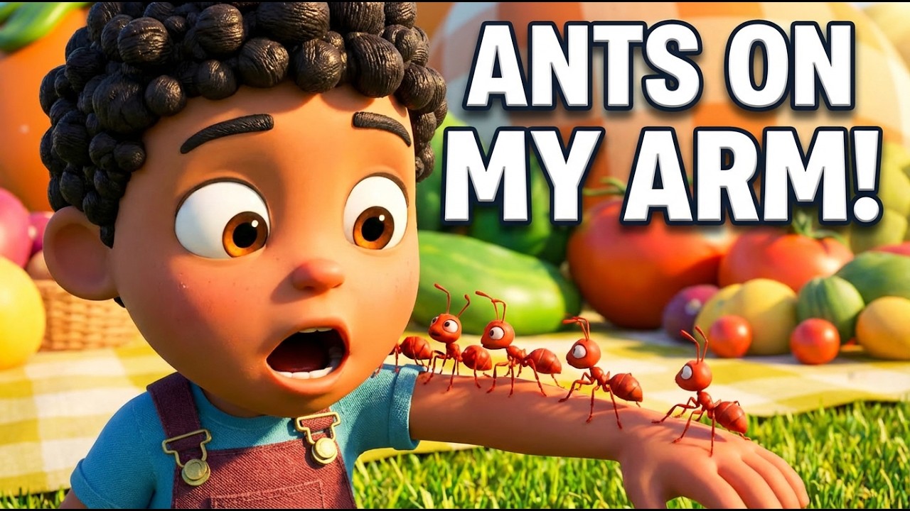 Ants on My Arm Song (Remix) | Phonics Song A | African Kids Animation ...