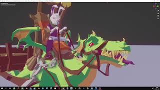 low poly dragon 3d model