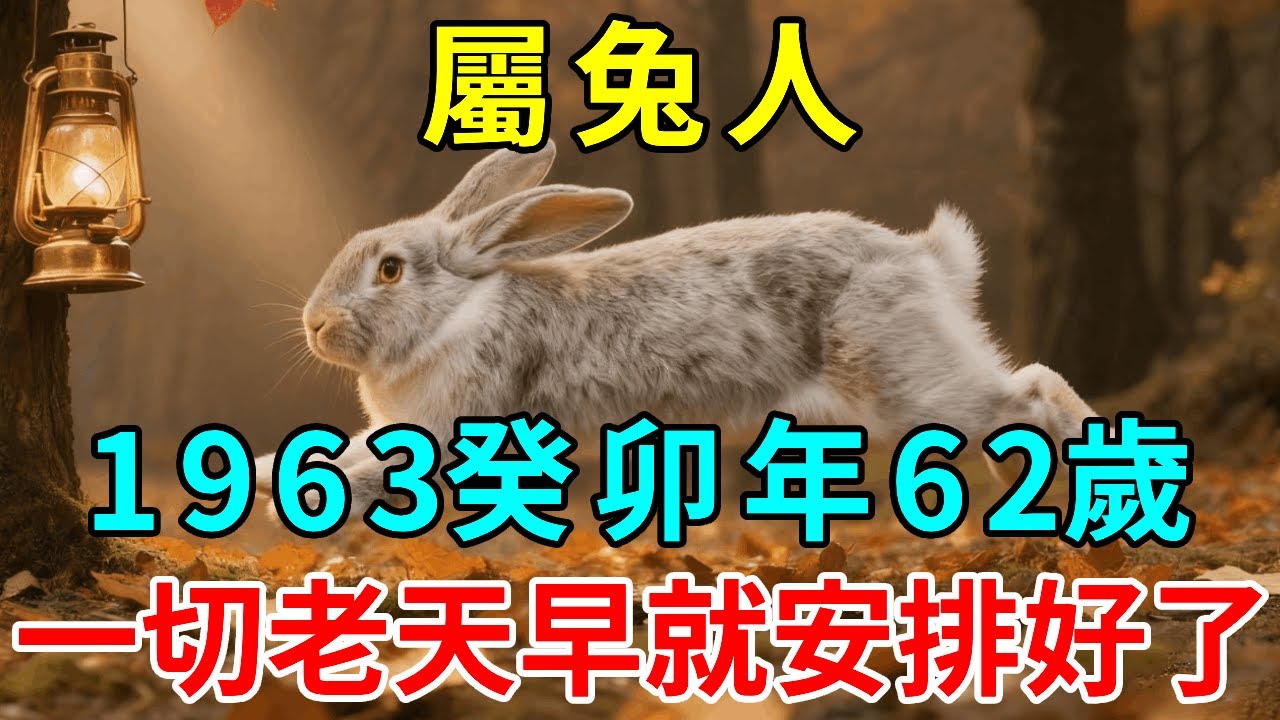 1963癸卯年生屬兔人，今年62歲，這一生的結局老天早就安排好了！1963年屬兔人命理大揭密，你的際遇早在出生時就已經寫好！【悟者思維】#因果 #風水 #運勢 #生肖 #佛教 #財運