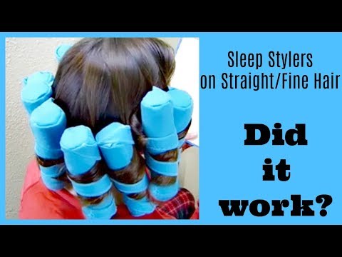 Sleep Styler Review and Demo! No Heat Curls Tested On Straight/Fine Hair