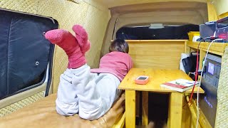 【海子旅】快適なボンゴの車内でくつろぐ&神奈川の自然を楽しむ車中泊