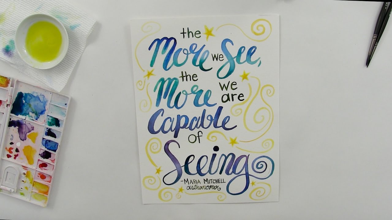 Watercolor Brush Lettering Tutorial for Beginners from Beautifully Said ...