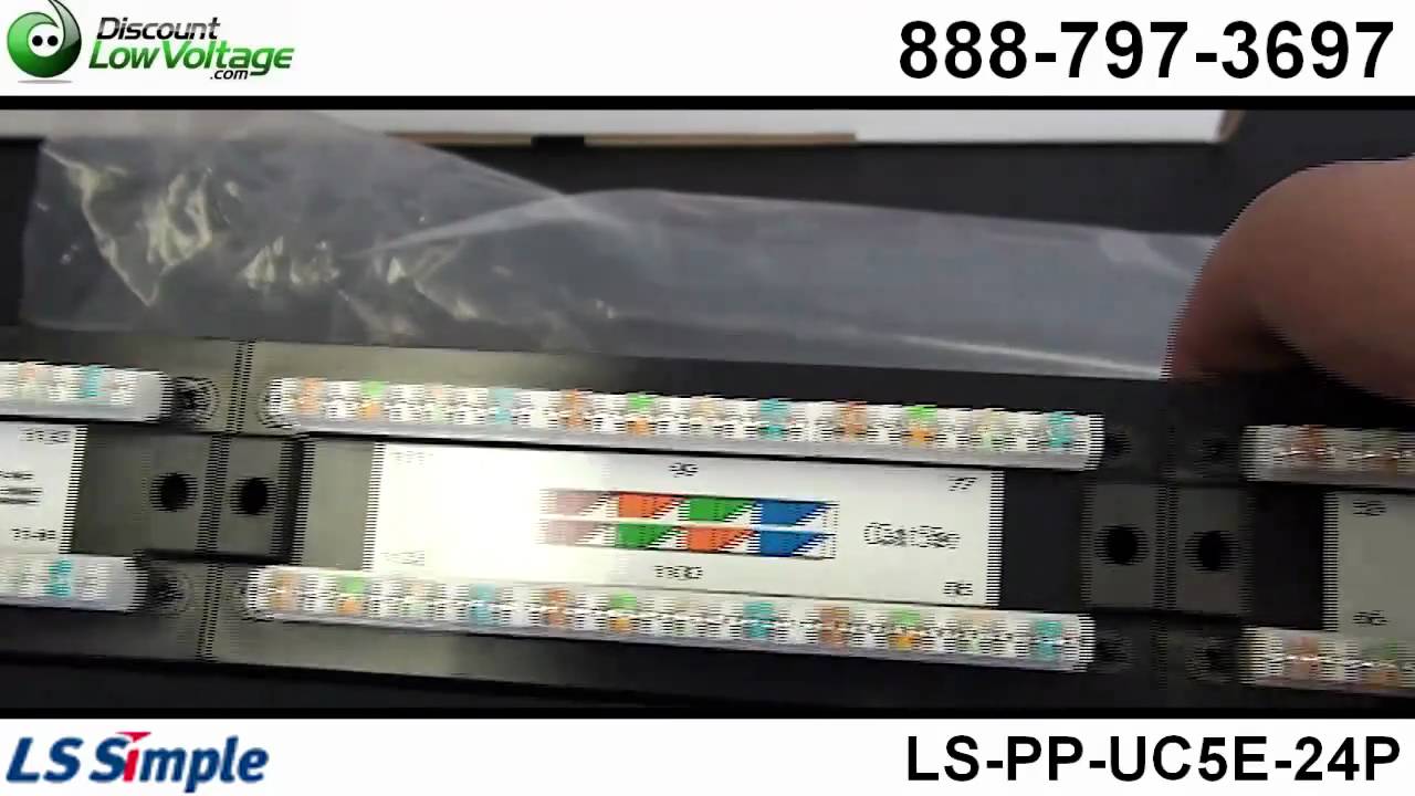 Cat5e 24 Port RJ-45 Wiring Patch Panel - YouTube rj45 pinout wiring diagram 